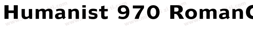 Humanist 970 RomanC字体转换